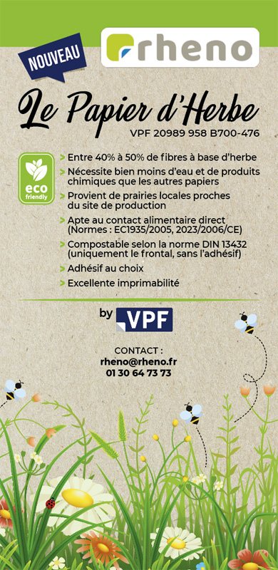 Grasspaper une étiquette écologique à base d'herbe 